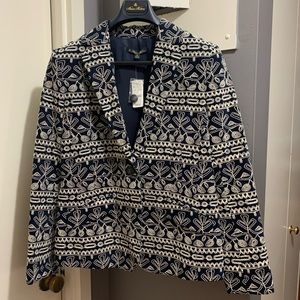 Brooks Brothers embroidered blazer.